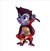 Red and Beige Monkey